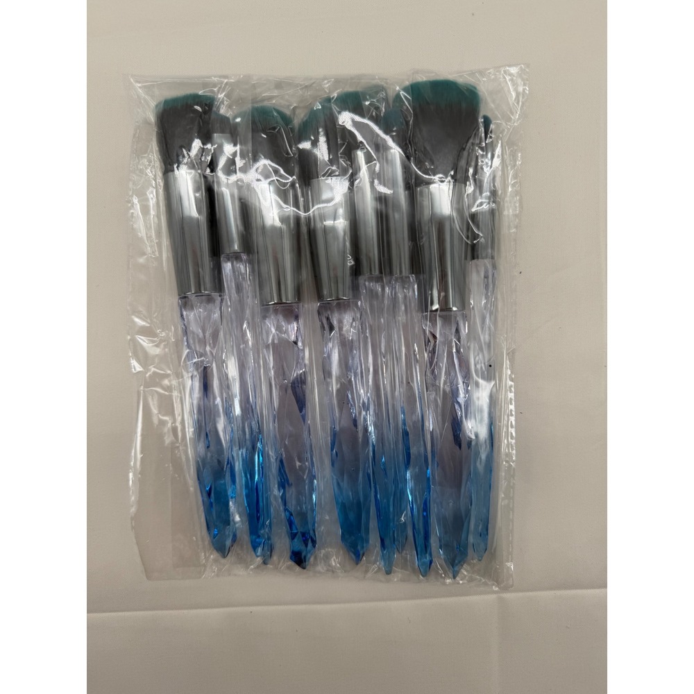 Unbranded Makeup Brush Set Womens OS Blue New Crystal Ombre 10 Piece Set